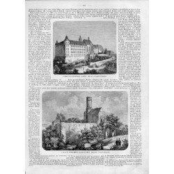 Altenburg / [1] "WIEŻA PIASTÓW W ALTENBURGU. (Rysował z fotografii Kozarski." [2] "ZAMEK W ALTENBURGU SASKIM. (Rysował z litogr