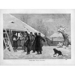 "Kolędnicy wiejscy. Rysunek J. Maszyńskiego. (6153)"