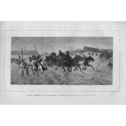 Powrót z jarmarku / "POWRÓT Z JARMARKU. Z obraz Chełmońskiego. Dla Tygodnika Powszechnego rysował i wycinał St. Górski w Paryżu.