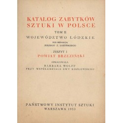 Katalog zabytków sztuki w Polsce. T. 2: Województwo łódzkie. Z. 1: Powiat brzeziński / Brzeziny i powiat