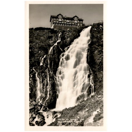 Krkonoše: Vodopád Labe. Riesengebirge: Elbfall. 16