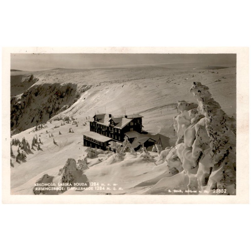 Krkonoše: Labská boude 1284 m. n. m. Riesengebirge: Elbfallbaude 1284 M. ü. M. 25882