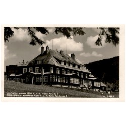 Krkonoše: Adolfka 1200 m. n. m. telefon Petrovka 1. Riesengebirge: Adolfbaude  1200 m ü. M. Telef. Peterbaude 1. 25892
