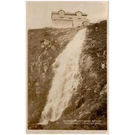 Krkonoše. Labská bouda. Vodopád. Riesengebirge. Elbfall mit Baude. 2
