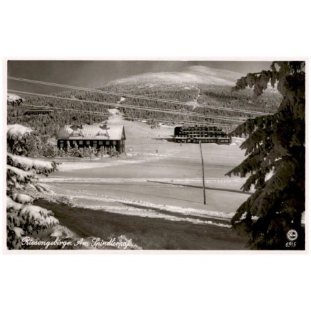 Riesengebirge. Am Spindlerpaß. 6915  / Rewers: Riesengebirge Kleine Sturmhaube, Spindlerbaude u. Jugendkammhaus