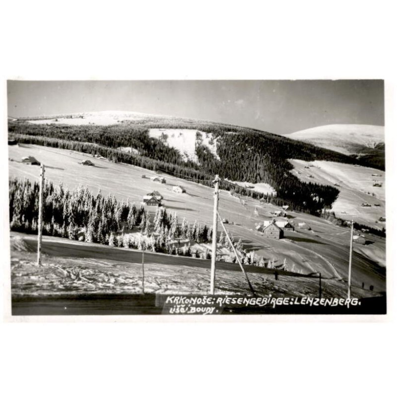 Krkonoše: Riesengebirge: Lenzenberg. Liščí boudy.