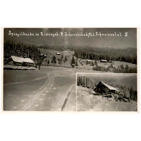 Spiegelbaude im Riesengeb. P. Johannisbad Tel. Schwarzental 5. Spiegelbaude i. Riesengeb.