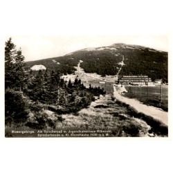Riesengebirge. Am Spindlerpaß m. Jugendkammhaus Rübezahl, Spindlerbaude u. Kl. Sturmhaube 1436 m ü. M.