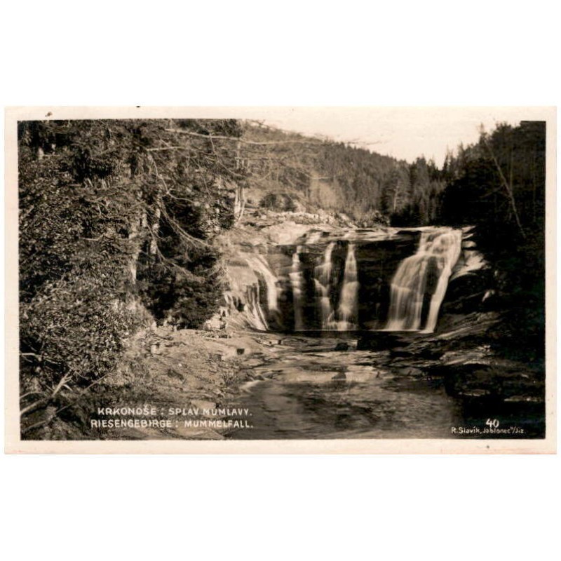 Krkonoše: Splav Mumlavy. Riesengebirge: Mummelfall. 40