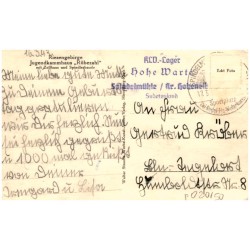 Am Spindlerpaß / Rewers: Riesengebirge. Jugendkammhaus "Rübezahl" mit Zollhaus und Spindlerbaude