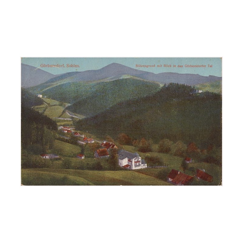 Görbersdorf, Schles. Blitzengrund mit Blick in das Görbersdorfer Tal