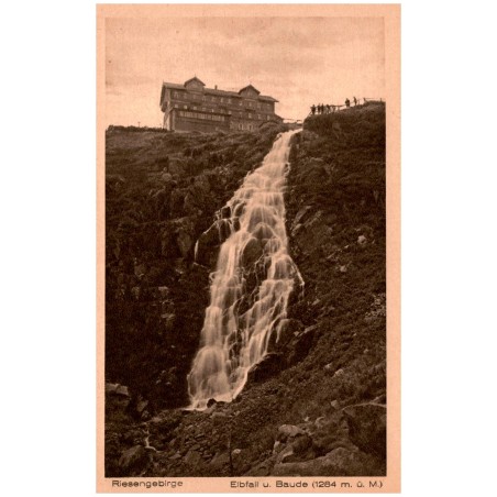Riesengebirge. Elbfall u. Baude (1284 m ü. M.)