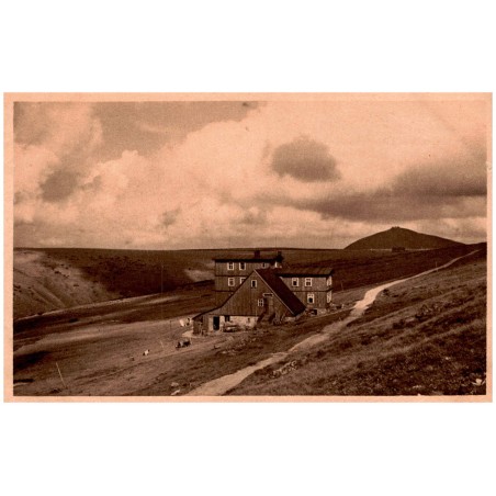 Foto: Dr. K. Procházka 1921. 59. Rennerbaude mit der Schneekoppe