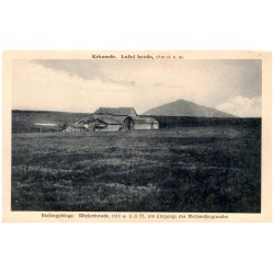 Krkonoše. Luční bouda, 1410 m n m. Riesengebirge. Wiesenbaude, 1410 m ü. d. M. am Eingange des Weißwassergrundes.