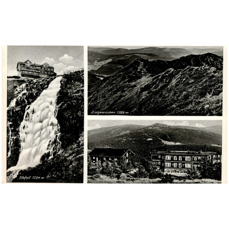 Elbfall 1284 m. Ziegenrücken 1389 m. Peterbaude