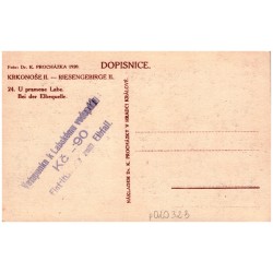 Foto: Dr. K. Procházka 1920. 24. U pramene Labe. Bei der Elbequelle.