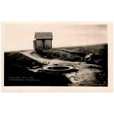 Krkonoše: Vznik Labe. Riesengebirge: Elbursprung. 10