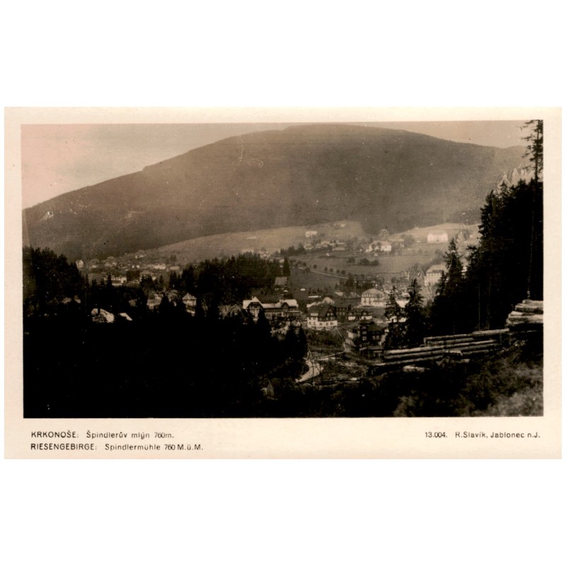 Krkonoše: Špindlerův mlýn 760m. Riesengebirge: Spindlermühle 760 M. ü. M. 13.004.