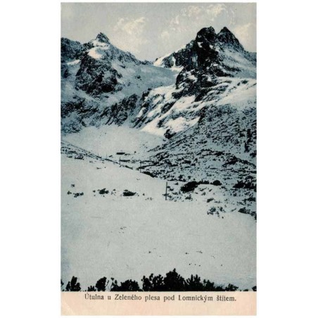 Útulna u Zeleného plesa pod Lomnickým štítem.