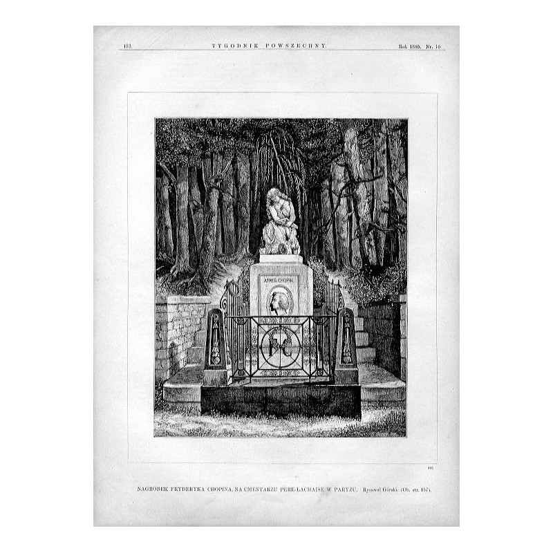 Nagrobek Fryderyka Chopina, na Cmentarzu Pere-Lachaise w Paryżu / "NAGROBEK FRYDERYKA CHOPINA, NA CMENTARZU PERE-LACHAISE W PARY