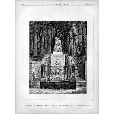 Nagrobek Fryderyka Chopina, na Cmentarzu Pere-Lachaise w Paryżu / "NAGROBEK FRYDERYKA CHOPINA, NA CMENTARZU PERE-LACHAISE W PARY