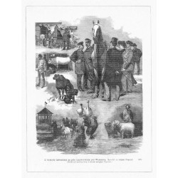 "Z wystawy inwentarza na polu ujazdowskiém pod Warszawą. Rysował na miejscu Eismond. [...] (395)"