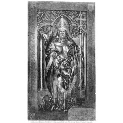 "Pomnik prymasa Zbigniewa Oleśnickiego w katedrze gnieznieńskiéj, dzieło Wita Stwosza. (Rysował z natury L. Łepkowski)."