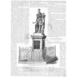 Pomnik Stanisława Jabłonowskiego we Lwowie. Rys. Polkowski podług Dziewonskiego, ryt. Hähle w drzeworytni Tygodnika / "POMNIK ST