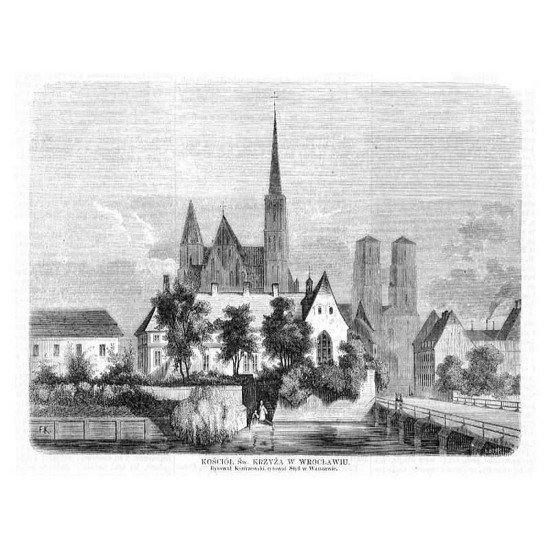 Kościół św. Krzyża we Wrocławiu / "KOŚCIÓŁ Św. KRZYŻA W WROCŁAWIU. Rysował Koz[!]trzewski, rytował Styfi w Warszawie."