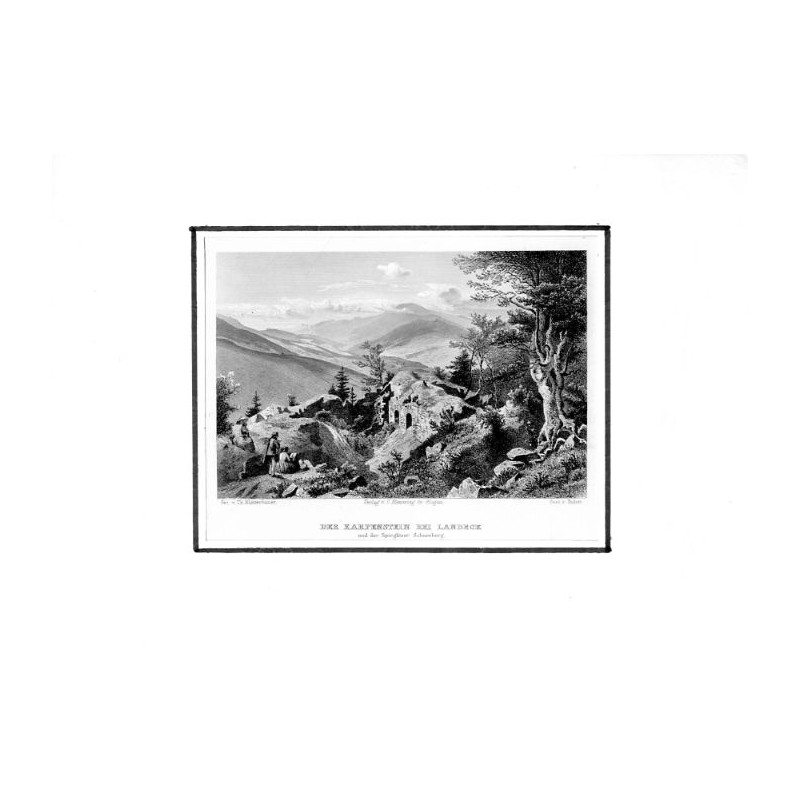 Der Karpenstein bei Landeck und der Spieglitzer Schneeberg / "DER KARPENSTEIN BEI LANDECK und der Spieglitzer Schneeberg."