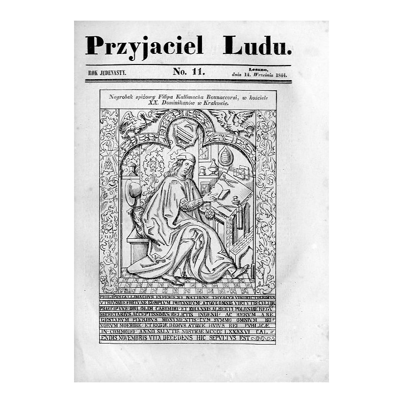 "Nagrobek spiżowy Filipa Kallimacha Bounaccorsi, w kościele XX. Dominikanów w Krakowie."