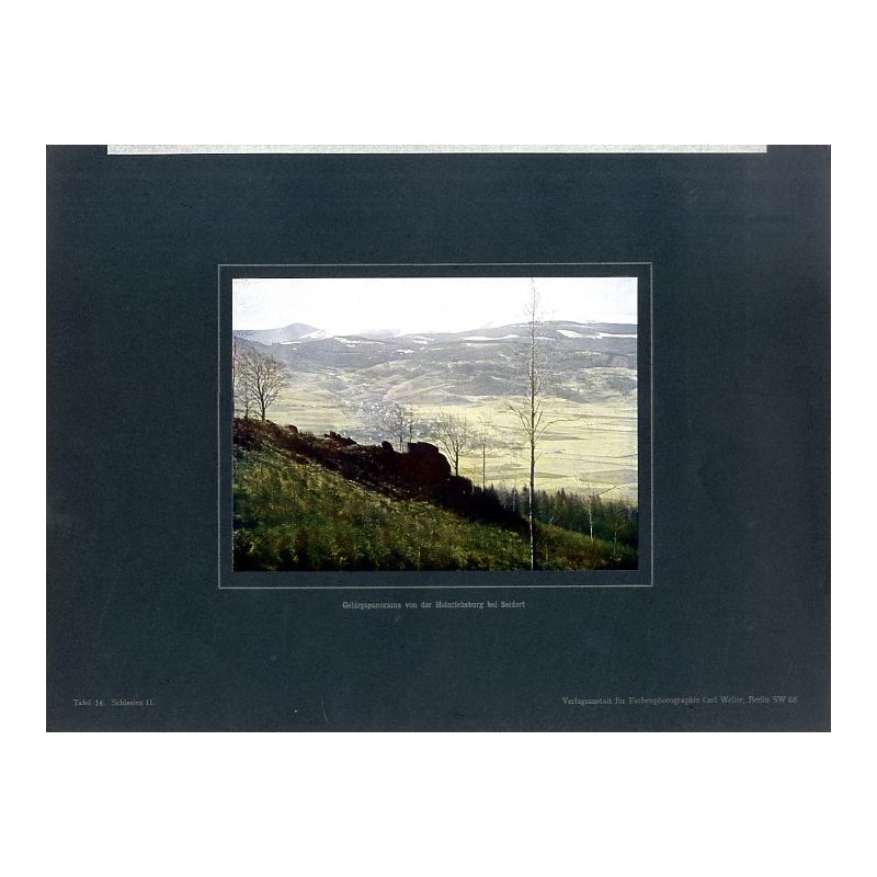 "Gebirgspanorama von der Heinrichsburg bei Seidorf Tafel 14. Schlesien II."