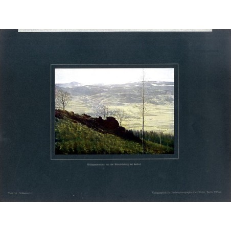 "Gebirgspanorama von der Heinrichsburg bei Seidorf Tafel 14. Schlesien II."