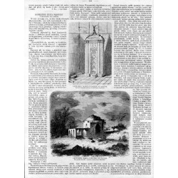 [1] Fontanna Marii Potockiej w Krymie. Rysował Cegliński, rytowano w drzeworytni Tygodnika [2] Grobowiec Marii Potockiej w Krym