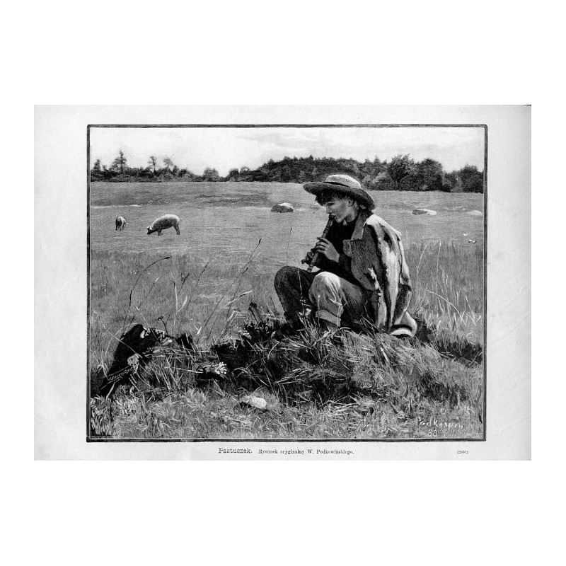 "Pastuszek. Rysunek oryginalny W. Podkowińskiego. (2551)"