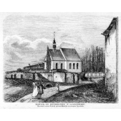 Kościół oo. reformatów w Sandomierzu. Rysował z natury Petzold, rytował Hähle w drzeworytni "Tygodnika" / "KOŚCIÓŁ OO. REFORMATÓ