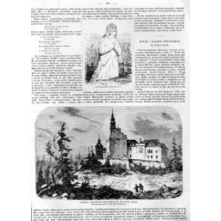 [1] Figura kamienna na Łysej Górze [2] Kościół i klasztor świętokrzyski na Łysej Górze. Rysował Kostrzewski, rytował Styfi w Wa