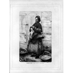 "Handlarka owoców. Kopia z obrazu A. Gierymskiego. (5898)" / Żydówka sprzedająca owoce