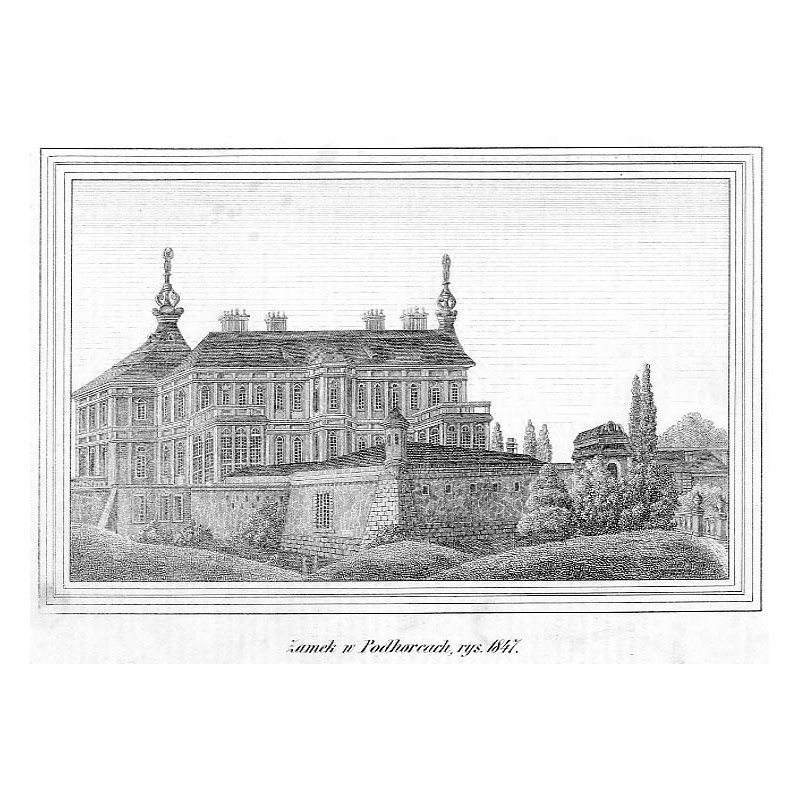 "Zamek w Podhorcach, rys. 1847."
