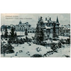 Štrbské Pleso. - Grandhotel a Dom Jiskry z Brandýsa.