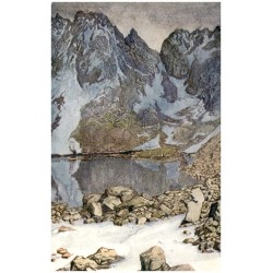 Otakar Štáfl: Vysoké Tatry. Žabi Pleso (1920 m nad mořem) a Žabi Kůň. (Cestou na Rysy.)