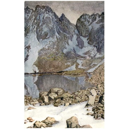 Otakar Štáfl: Vysoké Tatry. Žabi Pleso (1920 m nad mořem) a Žabi Kůň. (Cestou na Rysy.)