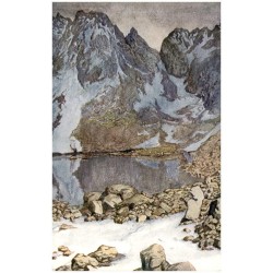 Otakar Štáfl: Vysoké Tatry. Žabi Pleso (1920 m nad mořem) a Žabi Kůň. (Cestou na Rysy.)