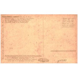 Tatranská Lomnica dľa orig. E. Kosy. Klimatické lázne vo Vys. Tatrách z Grandhotelu. Les eaux Tatranská Lomnice dans les Hautes