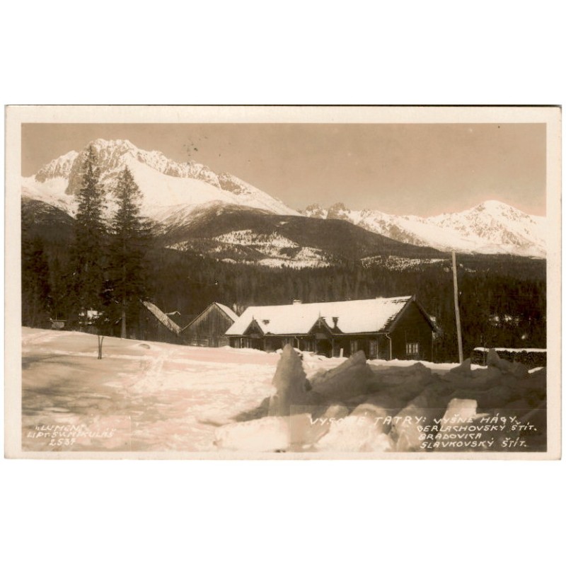 Vysoké Tatry: Vyšné Hágy. Gerlachovský štít. Bradovica. Slavkovský štít. 2537