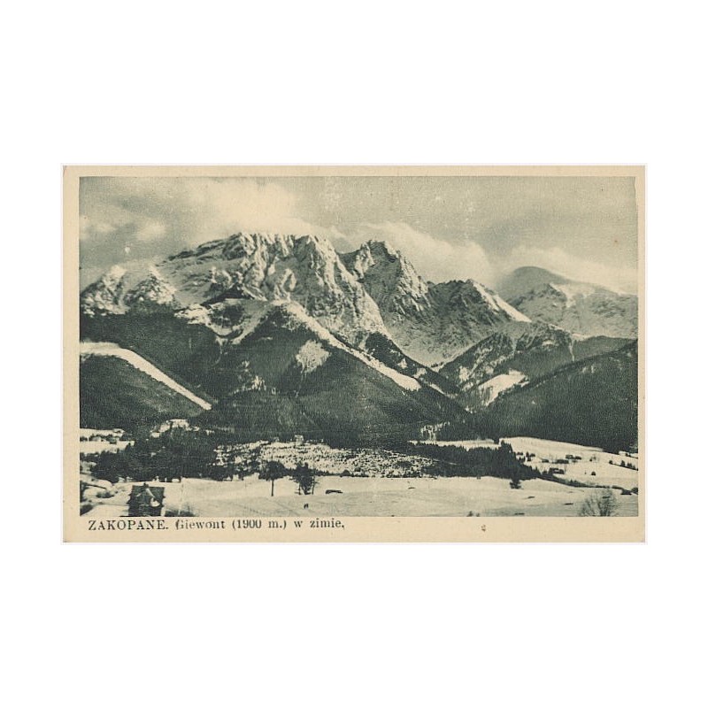 Zakopane. Giewont (1900 m.) w zimie