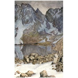 Otakar Štáfl: Vysoké Tatry. Žabi Pleso (1920 m nad mořem) a Žabi Kůň. (Cestou na Rysy.)