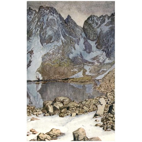 Otakar Štáfl: Vysoké Tatry. Žabi Pleso (1920 m nad mořem) a Žabi Kůň. (Cestou na Rysy.)