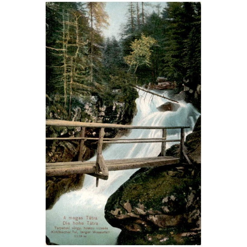 Tarpataki völgy, hosszu vizesés. Kohlbacher Tal, langer Wasserfall 1110 m