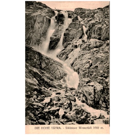 Die Hohe Tatrá. - Siklavaer Wasserfall 1669 m.